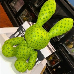Fashion Jewelry Green Patterned Bunny Plush